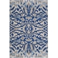 thumbnail image 1 of Carini Abstract Ikat Print Area Rug, Classic Blue/Silver Mink, 7ft-10in x 11ft, 1 of 4