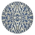 thumbnail image 1 of Carini Abstract Ikat Print Area Rug, Classic Blue/Silver Mink, 8ft-9in x 8ft-9in, 1 of 2