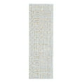 thumbnail image 1 of Carini Modern Metallic Geometric Rug, Ice Blue/Taupe, 2ft - 7in x 8ft, Runner, 1 of 7