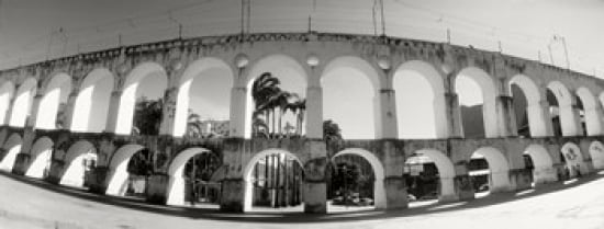 Carioca Aqueduct Lapa Rio De Janeiro Brazil Canvas Art - Panoramic Images (15 x 6)