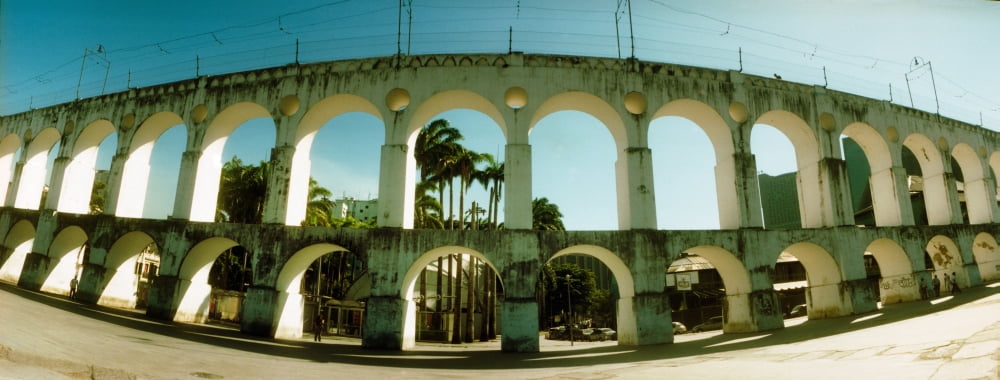 Carioca Aqueduct Lapa Rio de Janeiro Brazil Canvas Art - Panoramic Images (36 x 12)