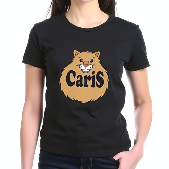 Caris Cotton Short Sleeve T-Shirt with Colorful Graphic - Fun & Playful Design for Casual Style