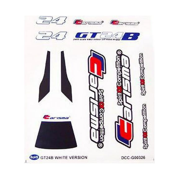 Carisma CIS15384 GT24B Buggy Sticker Sheet Spare Parts Set, Black