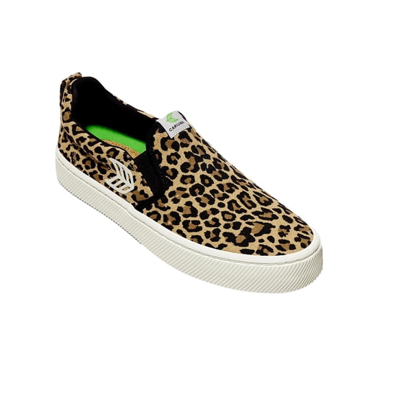 Cariuma SLIP-ON Leopard Print Canvas Sneaker Leopard Print  450703P02 Women's Size 6.5