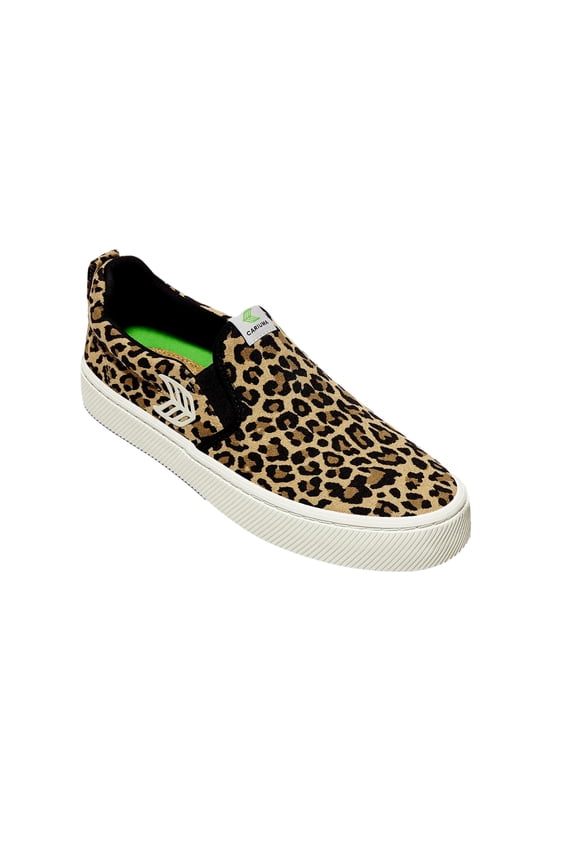 SLIP-ON Leopard Print Canvas Sneaker Leopard Print 450703P02 Women's Size 6.5