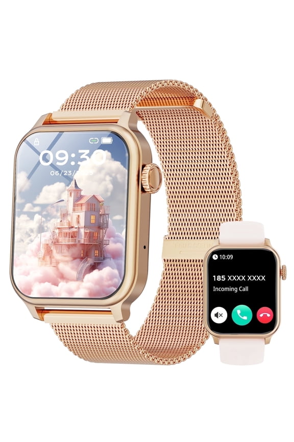 1.85-inch 600mAh large battery women's smart watch, suitable fits for Android and Iphone devices, with fitness tracker, answering/calling/more than 100 sports modes, pedometer fitness watch