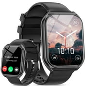 Carkira 1.85-inch Smart Watch for Men Women IP67 Waterproof Sports Smart Watch for Android Black