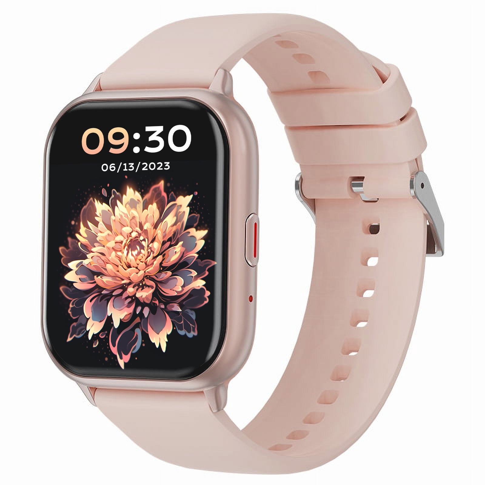 LZUEFK 1.85 Inch Women's Smartwatch fits for Android & IPhone Devices with Fitness Tracker, 100+ Sport Modes, Make and Answer Calls, IP68 Waterproof pedometer Watch, (Pink)