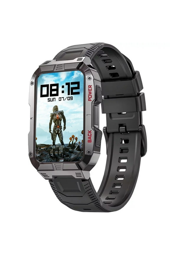 Smart Watch, Answer and Make Phone Calls,IP68 Waterproof Sports Smart Watch for Men, Black
