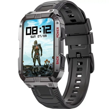 Smart Watch, Answer and Make Phone Calls,IP68 Waterproof Sports Smart Watch for Men, Black