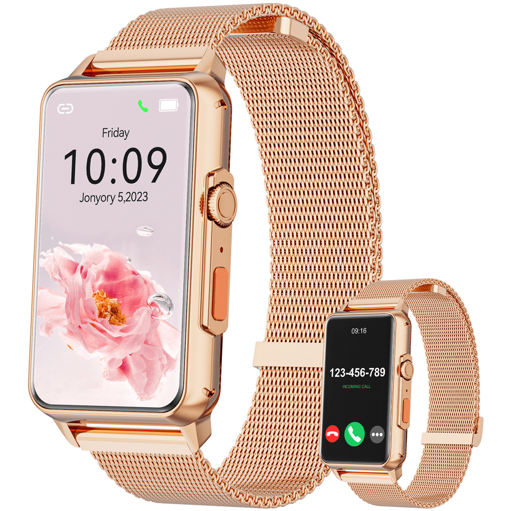 Carkira Smart Watch , Mens Womens Watch with IP67 Waterproof Smart Watches Gold