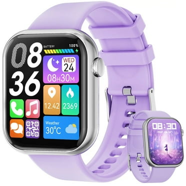 Carkira Smart Watch Women for Android iPhone，Wireless Calling Smart Watches with Fitness Tracker IP67 Waterproof, Purple