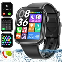 Carkira Smart Watch for men with IP67 Waterproof,1.85 inch Smart Watch Black