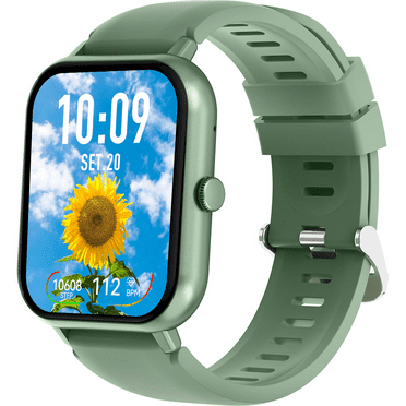 Carkira Smart Watches for Android and Ios Phones, Smart Watch for Men Women, Bluetooth Answer/Dial Smart Watch with Calories, Counter, Fitness Tracker Personality Watch (Green)