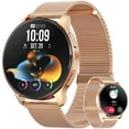thumbnail image 1 of 2025 New Smart Watch, 1.32" Smart Watch for Women(Answer/Make Calls/Message Reminder), IP68 Waterproof with 100 Sports, Pedometer, Fitness Tracker fits for Android and IPhone (Gold), 1 of 8