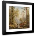 thumbnail image 1 of Carl Bøgh 15x17 Black Modern Framed Museum Art Print Titled - In the Woodland Stream (1872), 1 of 5