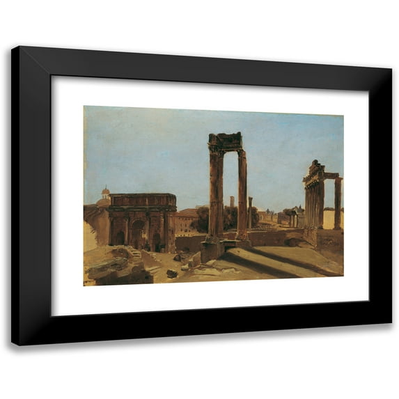Carl Blechen 14x11 Black Modern Framed Museum Art Print Titled - Das Forum (1829)