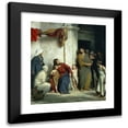 thumbnail image 1 of Carl Bloch 12x13 Black Modern Framed Museum Art Print Titled - Christ and the Children, 1 of 5