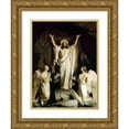 thumbnail image 1 of Carl Bloch 15x18 Gold Ornate Wood Frame and Double Matted Museum Art Print Titled - The Resurrection, 1 of 4