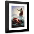 thumbnail image 1 of Carl Bloch 15x24 Black Modern Framed Museum Art Print Titled - Denying Satan, 1 of 5