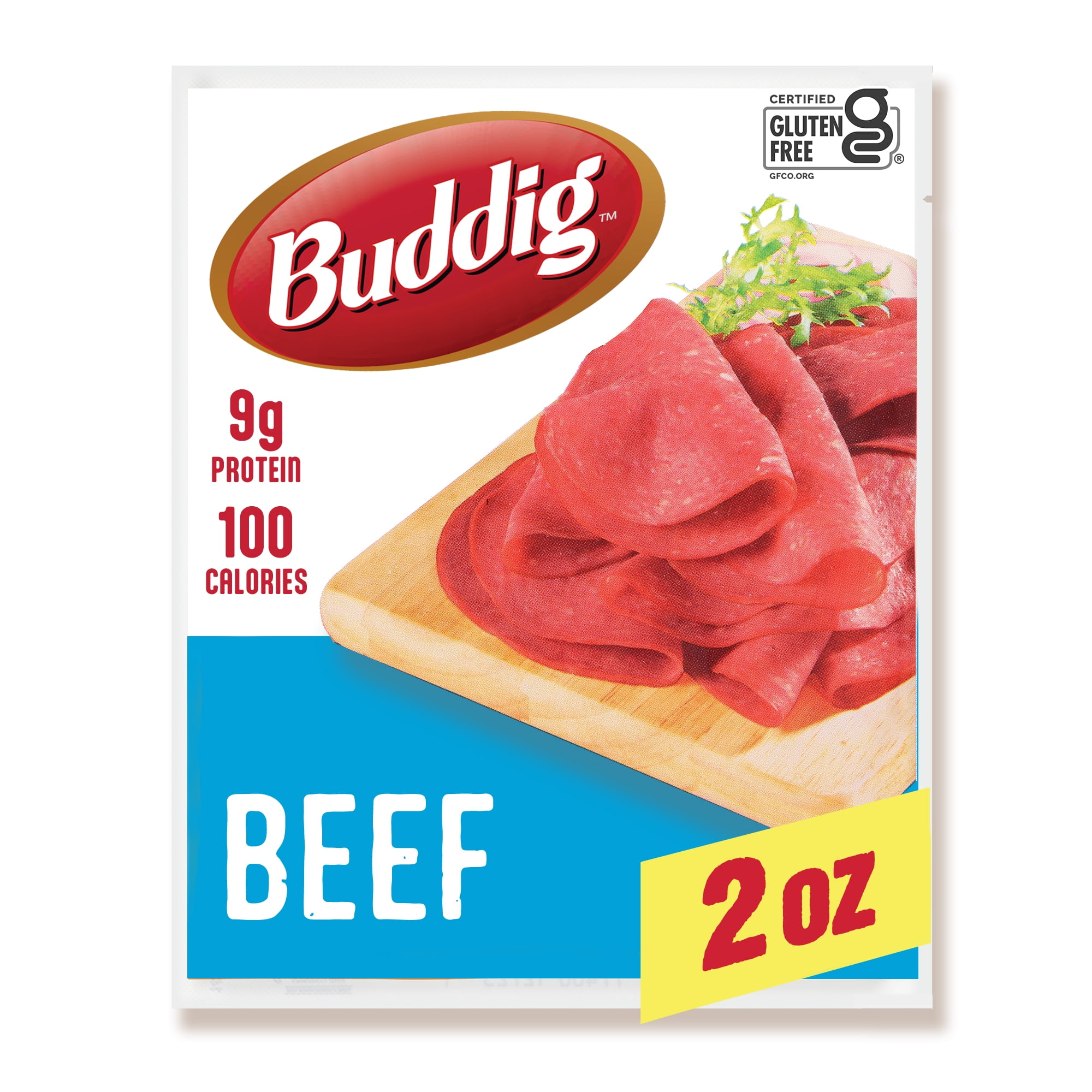 Carl Buddig Gluten Free Beef Lunchmeat, Plastic Pouch, 2 oz