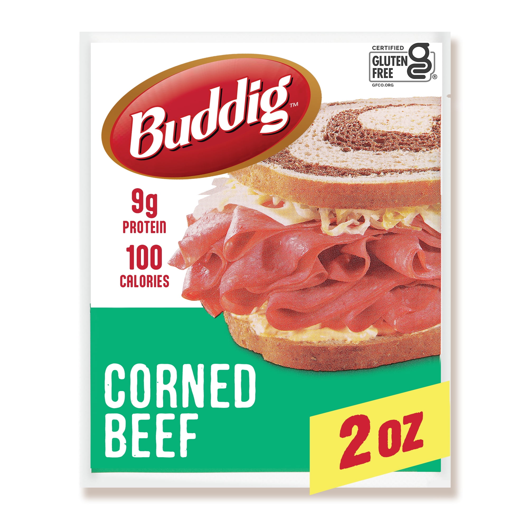 Carl Buddig Corned Beef Lunchmeat 2oz 56G Pouch 9g of Protein per Serving Walmart
