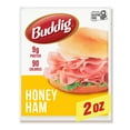 thumbnail image 1 of Carl Buddig  Original Honey Ham Lunchmeat 2oz (56 gram) Plastic Pouch, 9 Grams of Protein per Serving, Refrigerated, 1 of 11