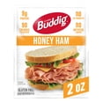 thumbnail image 1 of Carl Buddig  Original Honey Ham Lunchmeat 2oz (56 gram) Plastic Pouch, 9 Grams of Protein per Serving, Refrigerated, 1 of 12