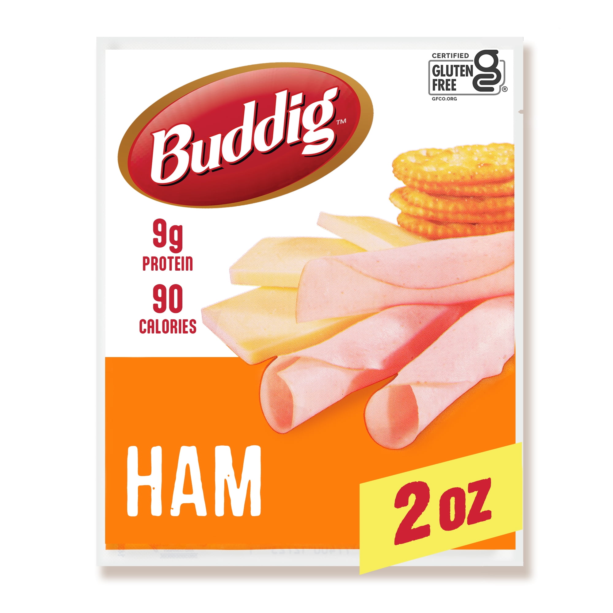 Carl Buddig, Original Smoked Ham Lunchmeat, Sliced, 2 oz Pouch, Refrigerated