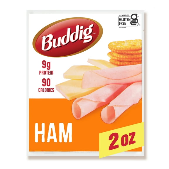 Carl Buddig, Original Smoked Ham Lunchmeat, Sliced, 2 oz Pouch, Refrigerated