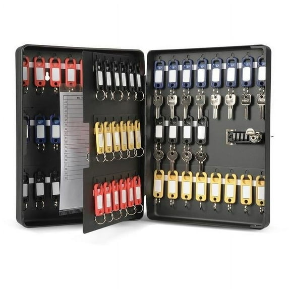 Carl CUI81080 Combination Key Cabinet, Black - 80 Key