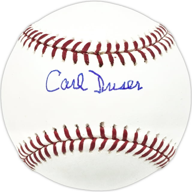 Carl Duser Autographed Official MLB Baseball KC A's Beckett BAS QR 