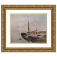 thumbnail image 1 of Carl Eduard Onken 24x20 Gold Ornate Framed and Double Matted Museum Art Print Titled - Motiv Aus Voloska Bei Abbazia, 1 of 4