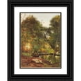 thumbnail image 1 of Carl Frederik Aagaard 11x14 Black Ornate Wood Framed Double Matted Museum Art Print Titled: Team in the Forest, Sunset, 1 of 5