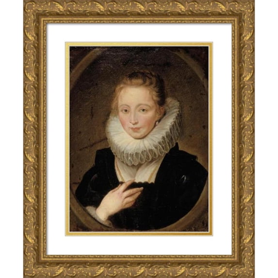 Carl Frederik von Breda 19x24 Gold Ornate Framed and Double Matted Museum Art Print Titled - Archduchess Isabella's Chambermaid