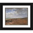 thumbnail image 1 of Carl Fredrik Hill 14x11 Black Ornate Wood Framed Double Matted Museum Art Print Titled: The Beach at Luc (1876), 1 of 5