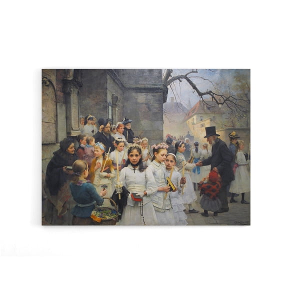 Carl Frithjof Smith After First Communion Canvas Wall Art Print 24X32"