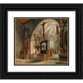 thumbnail image 1 of Carl Georg Anton Graeb 14x12 Black Ornate Wood Framed Double Matted Museum Art Print Titled: Justuskirche in Flums, 1 of 5