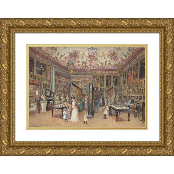 Carl Goebel the younger 14x11 Gold Ornate Wood Frame and Double Matted Museum Art Print Titled - The Family Tree (1888)