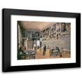 thumbnail image 1 of Carl Goebel the younger 18x14 Black Modern Framed Museum Art Print Titled - The Library, at the Same Time Office of the Officials of the Ambras Collection (Portrait Collection) (1889), 1 of 5