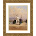 thumbnail image 1 of Carl Goebel the younger 19x24 Gold Ornate Framed and Double Matted Museum Art Print Titled - Kurzweil on the Guard in the Garden of the Belvedere Castle in Vienna (1867-1880), 1 of 4