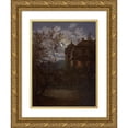 thumbnail image 1 of Carl Gustav Carus 12x14 Gold Ornate Wood Frame and Double Matted Museum Art Print Titled - Schloss Milkel in Moonlight (ca. 1833-35), 1 of 4