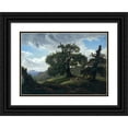 thumbnail image 1 of Carl Gustav Carus 24x18 Black Ornate Framed Double Matted Museum Art Print Titled: Memory of a Wooded Island in the Baltic Sea(Oak Trees by the Sea), 1 of 5
