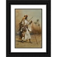 thumbnail image 1 of Carl Haag 11x14 Black Ornate Wood Framed Double Matted Museum Art Print Titled: On the Way from Sinai to Cairo, 1 of 5