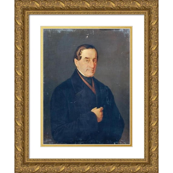 Carl Haase 12x14 Gold Ornate Wood Frame and Double Matted Museum Art Print Titled - Anton Vinzenz Petke (1855)