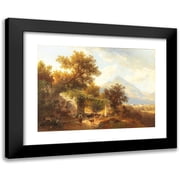 Carl Hasch 14x11 Black Modern Framed Museum Art Print Titled - View of Varrone with Monte S. Martino in the Sarca Valley, South Tyrol