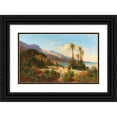 thumbnail image 1 of Carl Hasch 24x16 Black Ornate Framed Double Matted Museum Art Print Titled: Summer on the French Riviera, 1 of 5