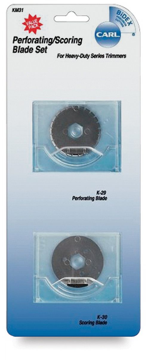 Carl Heavy Duty Trimmer - Perforating and Scoring Blade Set of 2 - image 1 of 2