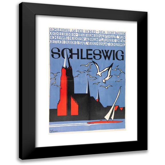 Carl Hinrich Griese 18x24 Black Modern Framed Museum Art Print Titled - Schleswig (1928)