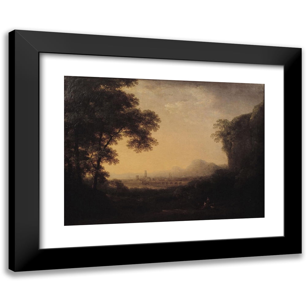 Carl Johan Fahlcrantz 24x19 Black Ornate Framed Double Matted